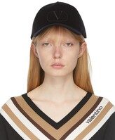Thumbnail for your product : Valentino Garavani Black Wool VLogo Baseball Cap