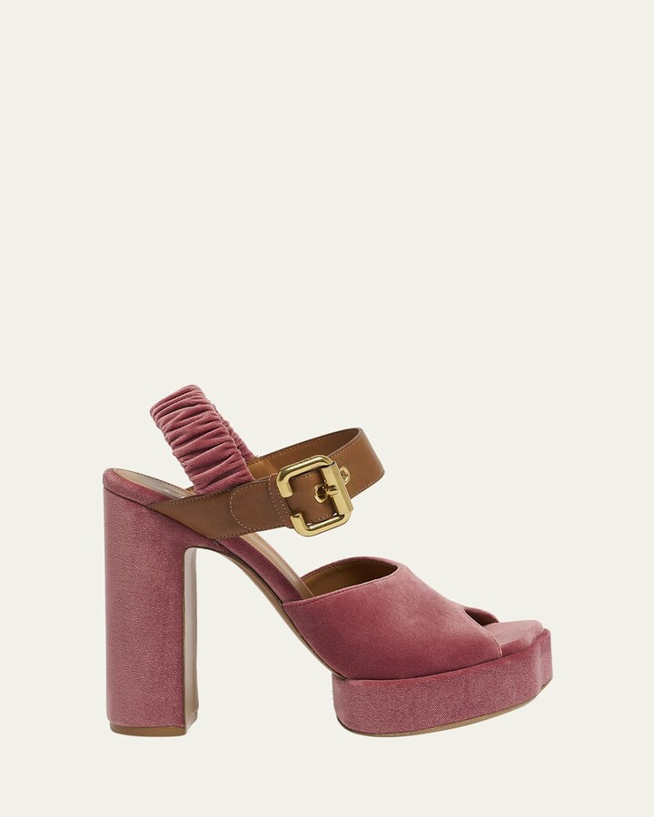 Aria Ankle-Strap Platform Sandals