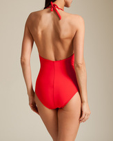 Thumbnail for your product : Karla Colletto Basic Plunge Halter Swimsuit