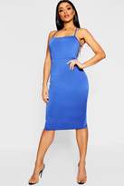 Thumbnail for your product : boohoo Double Slinky Low Strappy Back Midi Dress
