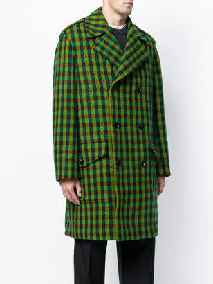 Marni checked double breasted coat