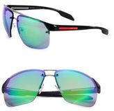 Thumbnail for your product : Prada Linea Rossa Metal and Acetate Pilot Sunglasses