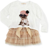 Thumbnail for your product : Baby Sara Sparkle Tiered Tutu Skirt, Ivory/Gold