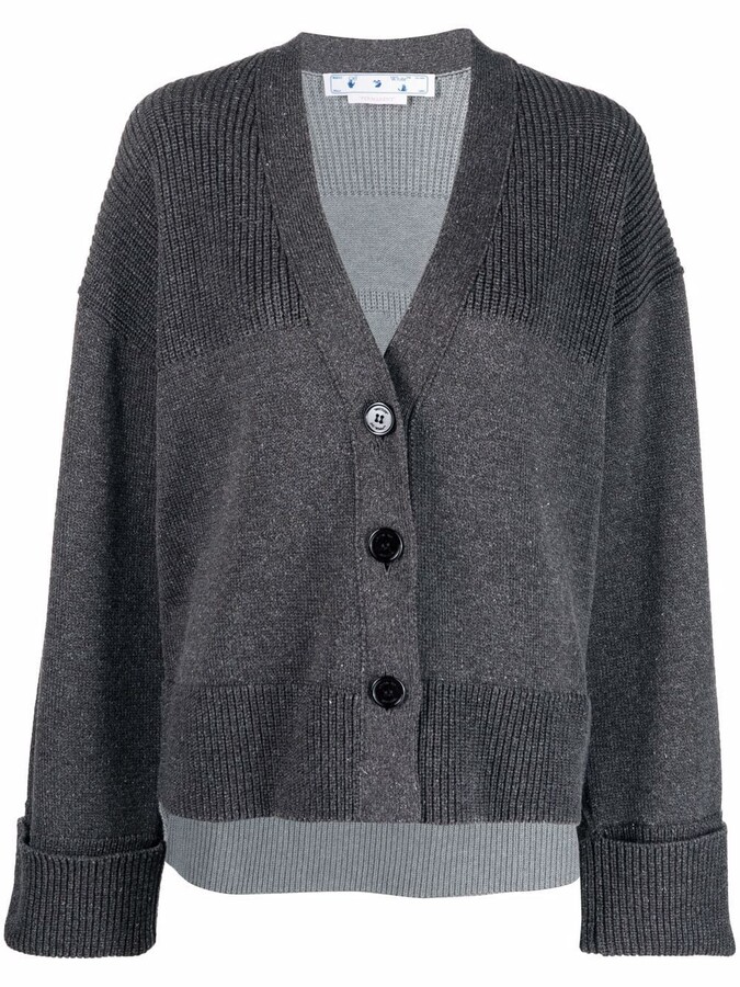 Grey White Stripe Cardigan | Shop the world's largest collection 