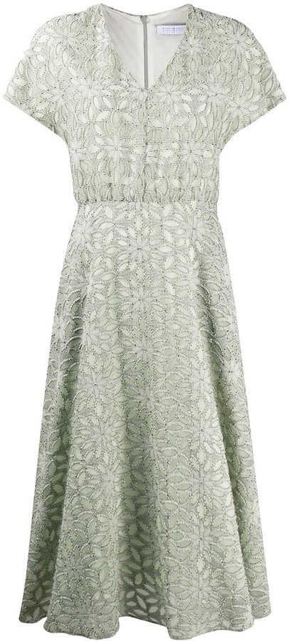 pastel green midi dress