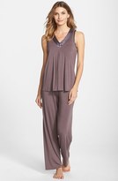 Thumbnail for your product : Midnight by Carole Hochman Charmeuse Trim Jersey Pajamas (Nordstrom Exclusive)