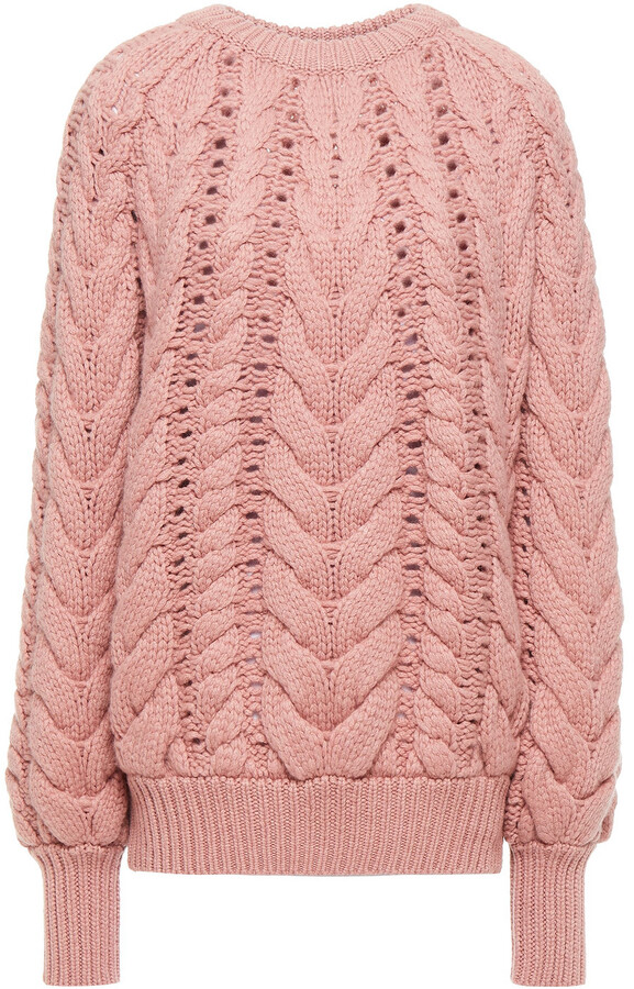 pink knit sweater