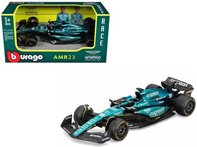 Aston Martin AMR23 #18 'Cognizant Aramco F1 Team' F1 World Championship (2023) 'Race' Series 1/43 Die Cast Model Car by Bburago