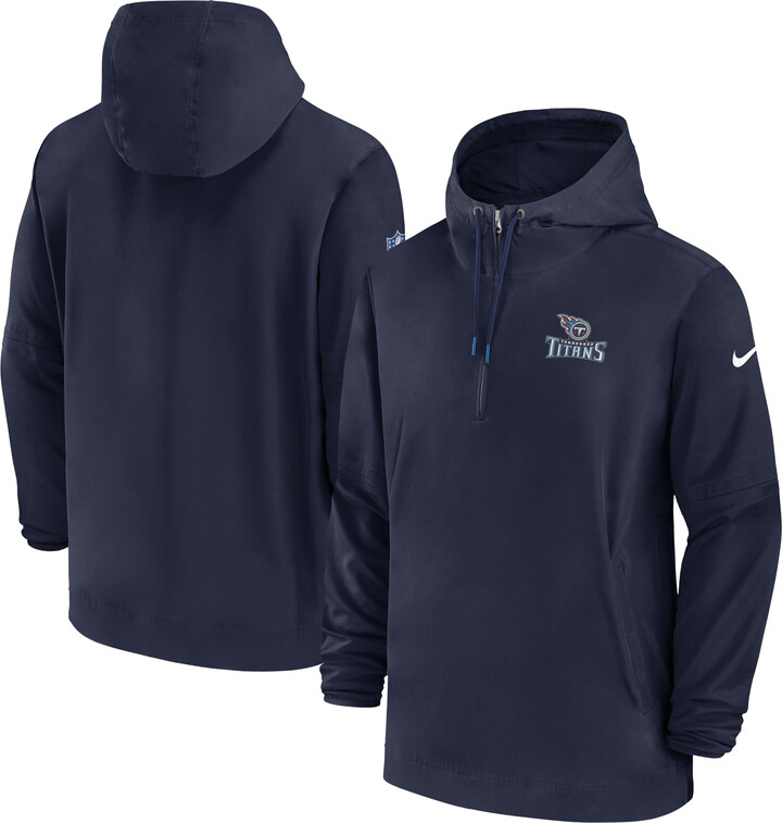 Men's Nike Navy Tennessee Titans Sideline Half-Zip Hoodie