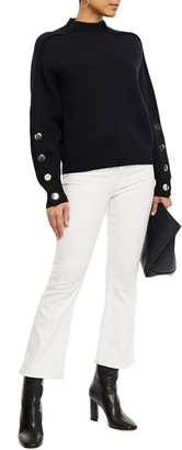 BA&SH Asta Button-detailed Wool And Cotton-blend Sweater