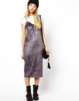 Thumbnail for your product : ASOS Reclaimed Vintage 80s Slip dress in Velvet