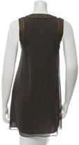 Thumbnail for your product : Alice + Olivia Embellished Silk Sleeveless Tunic