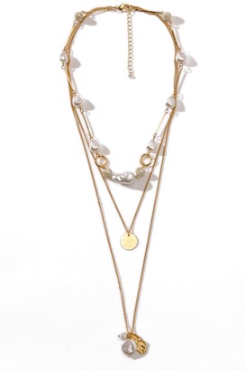 8 Other Reasons x Jenn Im Perla Imitation Pearl Layer Necklace