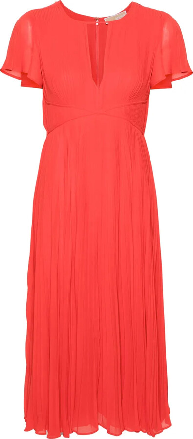 MICHAEL Michael Kors Pleated Midi Dress