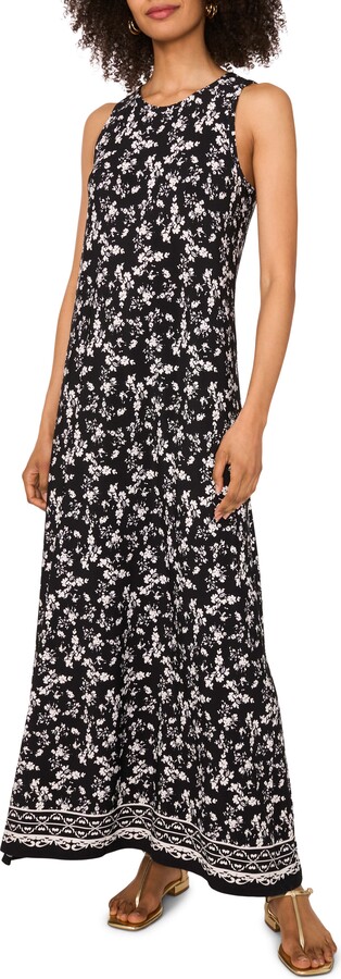 Printed Sleeveless Jersey Maxi Dress