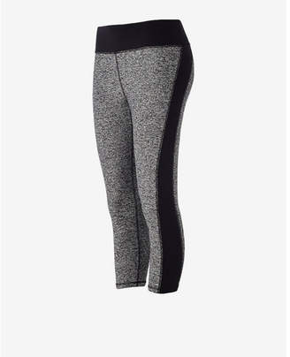 Express side stripe EXP core compression cropped leggings