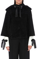 Thumbnail for your product : Alexander McQueen Astrakhan cape jacket