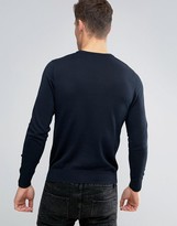 Thumbnail for your product : Armani Jeans Crew Knit Sweater Logo Regular Fit in Navy