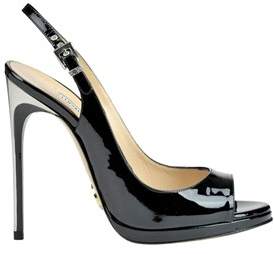Luciano Padovan Women's Black Patent Leather Heels