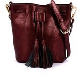 Thumbnail for your product : Hiva Atelier Mini Rivus Leather Bag Metallic Burgundy