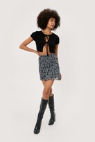 Thumbnail for your product : Nasty Gal Womens Heart Graphic Mesh Mini Skirt - Mono - 8
