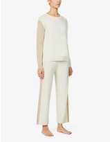 Thumbnail for your product : Chinti and Parker Contrast-panel fine-knit cashmere jumper