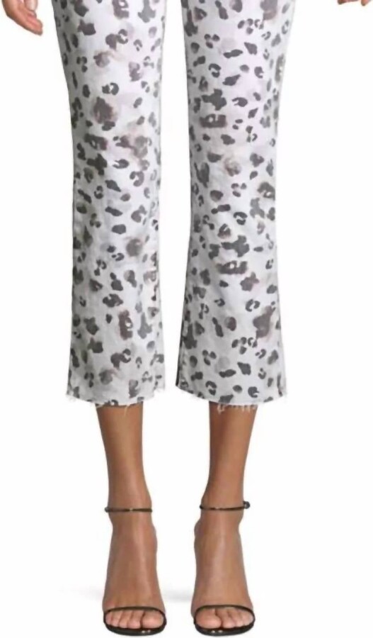 Joe's Jeans Leopard Print Bootcut Crop Denim Jeans In Multicolor