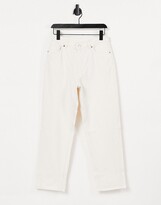 Thumbnail for your product : Monki Kyo organic cotton barrel leg jeans in off