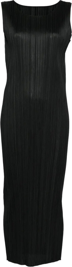 Pleats Please Issey Miyake Round-Neck Sleeveless Dress
