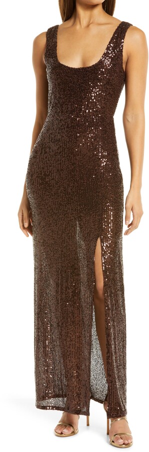 Brown Sequin Dress | Shop the world's ...