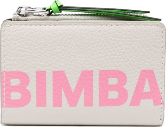 Bimba Y Lola Logo-lettering Leather Crossbody Bag In Neutral