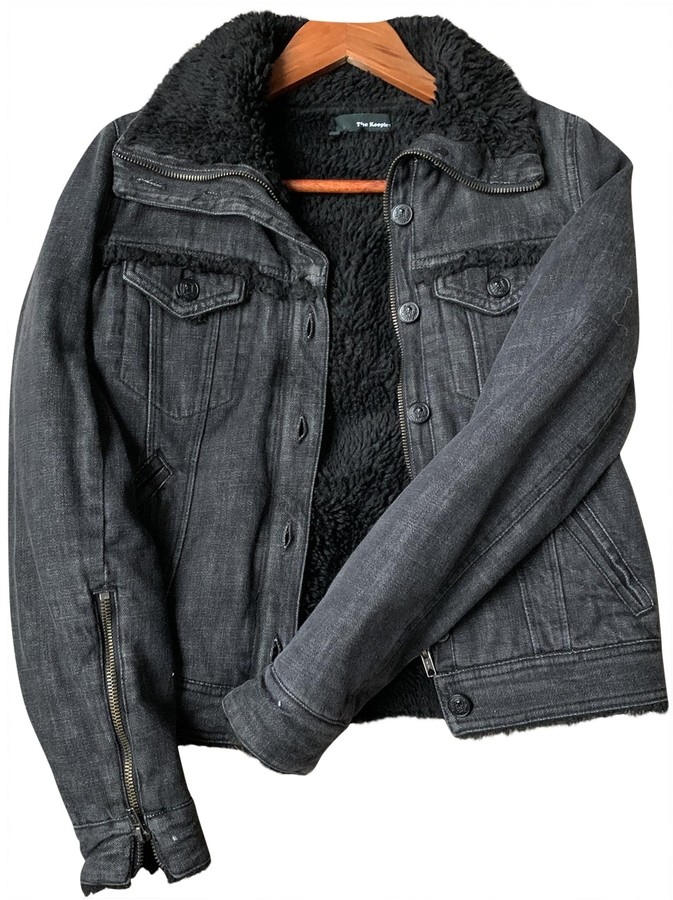 the kooples black denim jacket