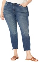 Thumbnail for your product : KUT from the Kloth Plus Size Reese Ankle Straight Leg w/ Raw Step Hem in Glory
