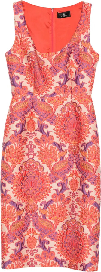 Etro Floral-Brocade Sleeveless Dress