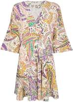 Etro mixed print fit-and-flare dress