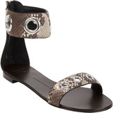Thumbnail for your product : Giuseppe Zanotti Snakeskin-stamped Ankle Band Sandal