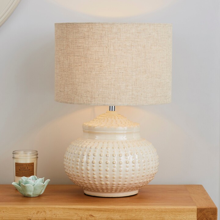 Dunelm Zeeburg Urchin Ceramic Cream Table Lamp Cream ShopStyle