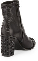 Thumbnail for your product : Alexander McQueen Studded Cap-Toe Ankle Boot, Black