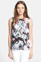 Thumbnail for your product : Rebecca Minkoff 'Walter' Print Silk Tank