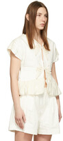 Thumbnail for your product : Renli Su Off-White Cap Sleeve Bow Blouse