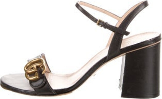 Gucci Leather Sandals Black Double G Logo Mary Jane Strap & Buckle Closure at Ankles Includes Dust Bag Unfortunately, due to restrictions, this item may not be eligible for shipping in all areas.