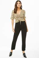 Thumbnail for your product : Forever 21 Ruched Crepe Geo Top