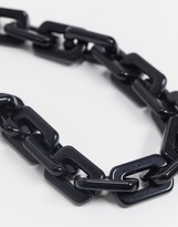 Thumbnail for your product : ASOS DESIGN plastic chunky sunglasses chain in black