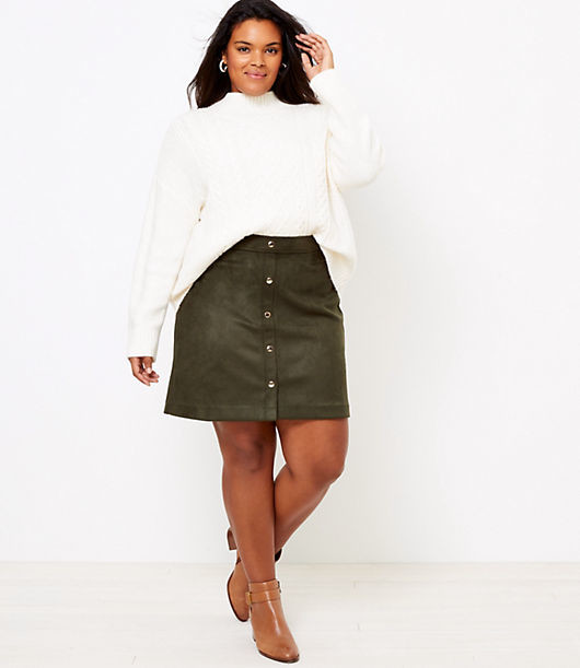suede skirt loft