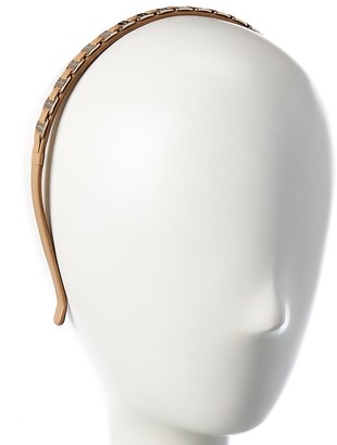 Ferragamo Panelled Brass & Leather Headband