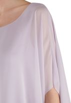 Thumbnail for your product : Gina Bacconi Moss Crepe Dress And Chiffon Cape