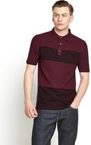 Thumbnail for your product : Fred Perry Oxford Colour Block Mens Polo Shirt - Port