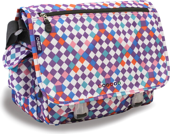 J World New York J World Womens Terry 15″ Messenger Bag, Checkmate