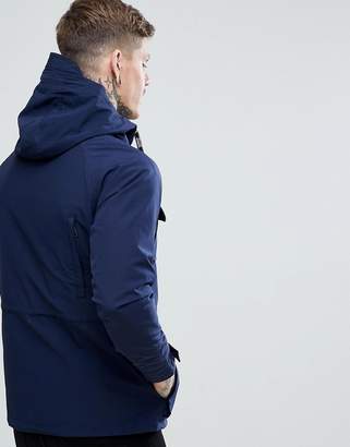 Penfield Kasson Parka Jacket Hooded Fleece Lined in Navy