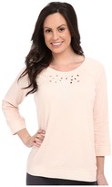 Thumbnail for your product : Lucky Brand Cut Out Embroidered French Terry Crew